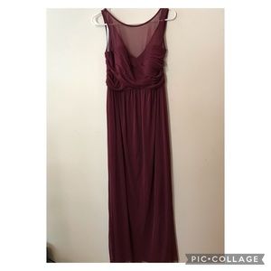 David’s Bridal Wine Colored Bridesmaid’s Dress